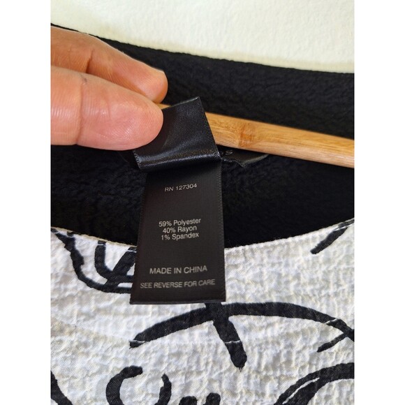 ALI MILES Gauze Cotton Geometric Art To Wear Top Womens Large Abstract Lagenlook - Picture 6 of 9